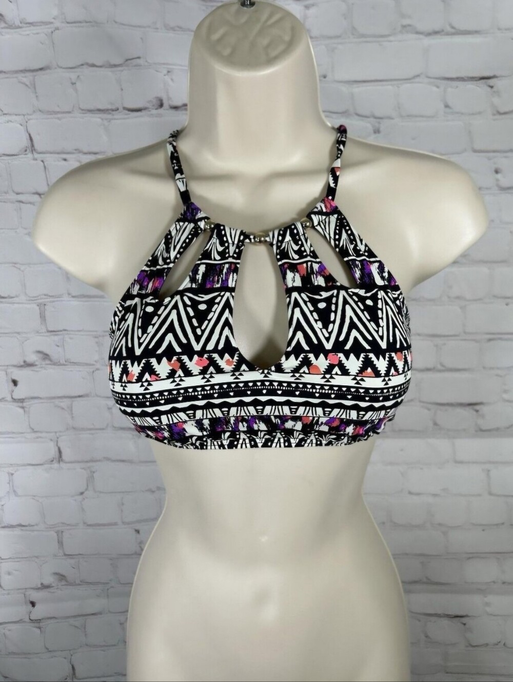 Lascana Women’s Tribal Print Keyhole Bikini Top